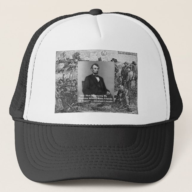 Boné Presentes com Citações de Sabedoria de Abe Lincoln (Frente)