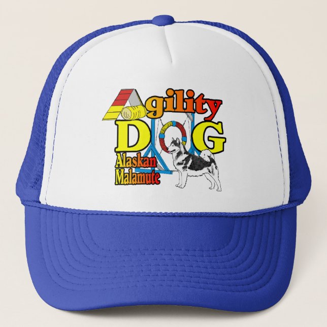 Boné Presentes de agilidade no Alaska Malamute (Frente)