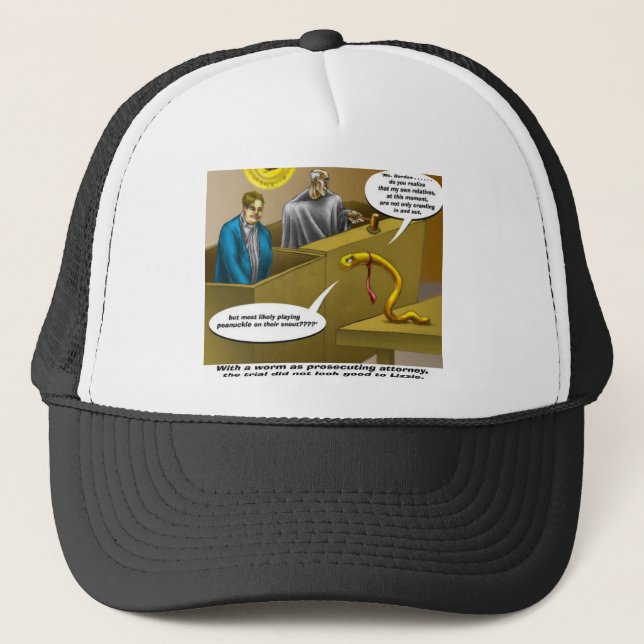 Boné Presentes de Cartoon Engraçados do Julgamento de L (Frente)