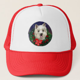 Boné Presentes de Natal no Terrier White Highland West
