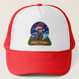 Boné Presentes de Natal para Labrador de Chocolate