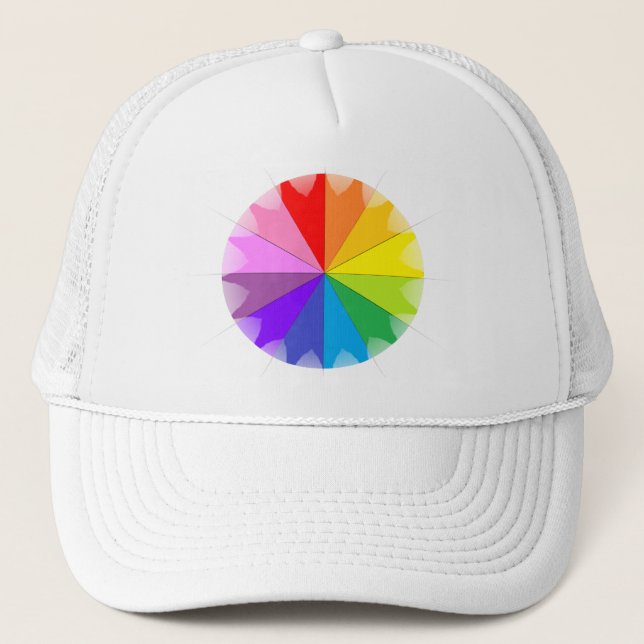 Boné Presentes do arco-íris de Colorwheel (Frente)