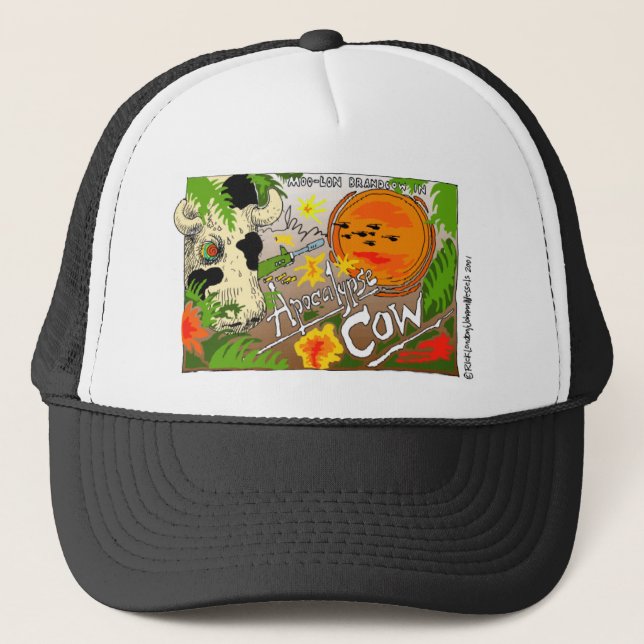 Boné Presentes Engraçados Apocalypse Cow Camisetas Cart (Frente)