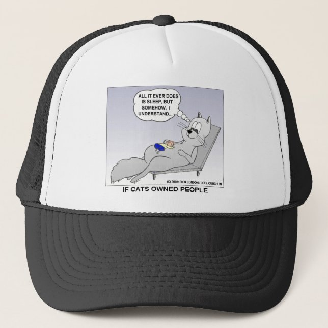 Boné Presentes Engraçados para Donos de Gatos Camisetas (Frente)
