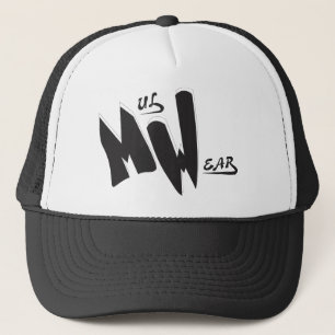 Boné preto & branco do logotipo do MW