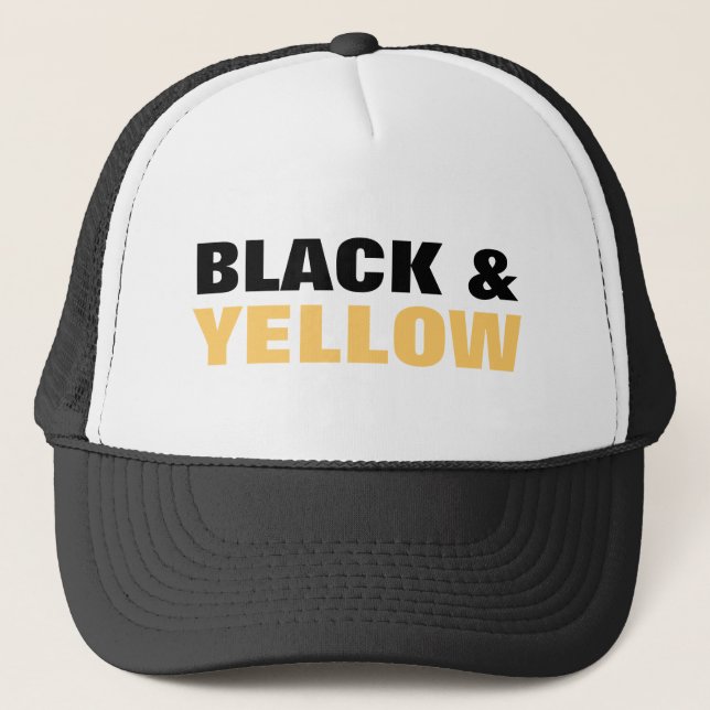 BONÉ PRETO E AMARELO (Frente)