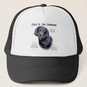 Boné Preto e design da história do Coonhound de Tan