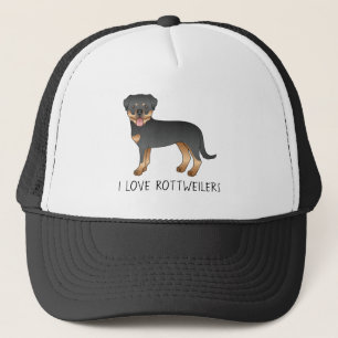 Boné Preto E Tan Rottweiler - Adoro Rottweiler