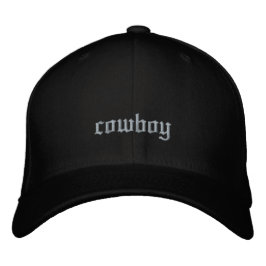 Boné Preto inglês antigo personalizado do cowboy