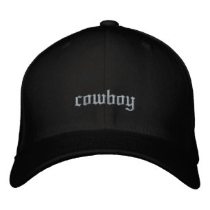Boné Preto inglês antigo personalizado do cowboy