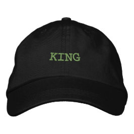 Boné Preto Personalizado com texto KING Impresso