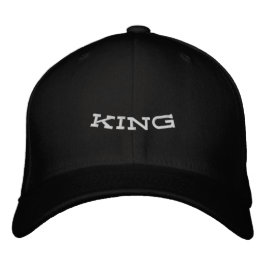 Boné Preto Personalizado KING Nome Visor-Chapéu Elegant