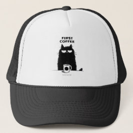 Boné Primeiro Café, Depois Meow – Amante de Gatos e Caf