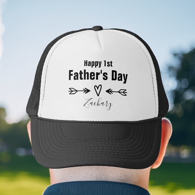 Boné Primeiro Dia dos Pais Personalizado (First Father's Day Personalized Trucker Hat)