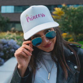 Boné Princesa com Letra Rosa