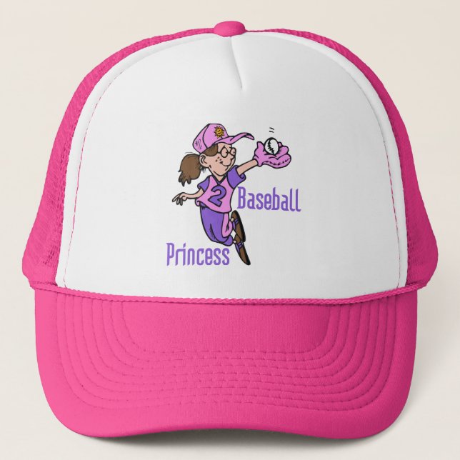 Boné Princesa T-shirt e presentes do basebol (Frente)