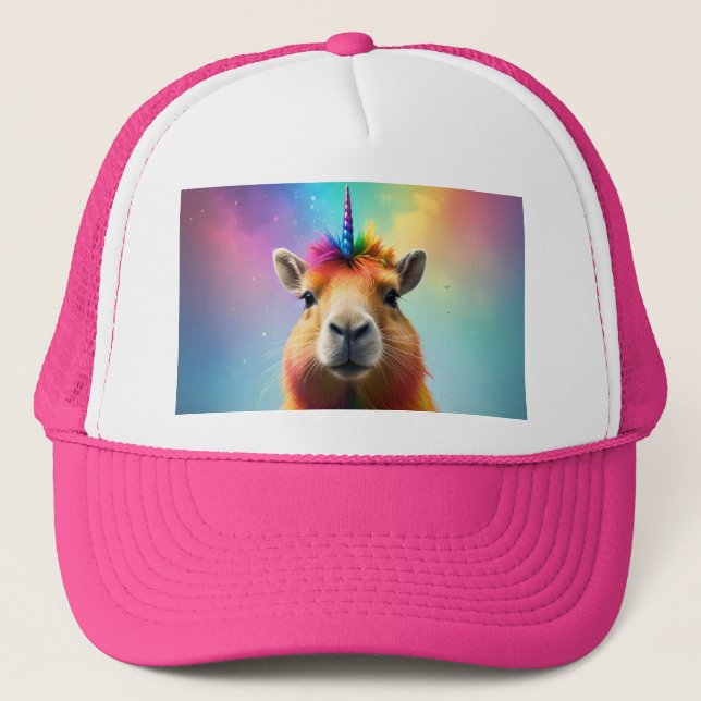 Boné Prismhorn: O Arco-Íris Capybaraicorn (Frente)