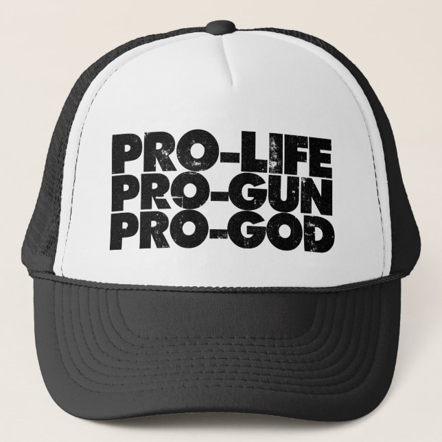 Boné Pró-arma Pro-life Pro-gun (Frente)