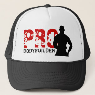 Boné Pro vermelho & chapéu negro do Bodybuilder