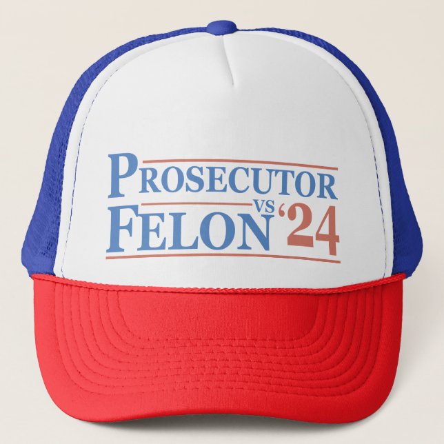 Boné Procurador Vs Felon American Election 2024 T-Shirt (Frente)