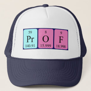 Boné Prof. nome de mesa periódica que