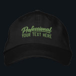 Boné Professional Personalized Add Your Own Text<br><div class="desc">Professional Personalized Add Your Own Text embroidered cap from Ricaso - Show off your business, your sense of humor and more. Simple, bold typography delivers the message instantly. This clean, text-focused style keeps the design modern and versatile while letting you change the text to suit your needs. It’s a unique...</div>