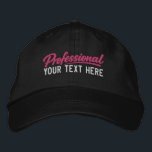 Boné Professional Personalized Add Your Own Text<br><div class="desc">Professional Personalized Add Your Own Text embroidered cap from Ricaso - Show off your business, your sense of humor and more. Simple, bold typography delivers the message instantly. This clean, text-focused style keeps the design modern and versatile while letting you change the text to suit your needs. It’s a unique...</div>