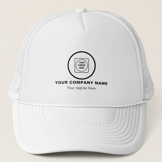 Boné Promocional Branco com Logotipo e Slogan Pers (Frente)