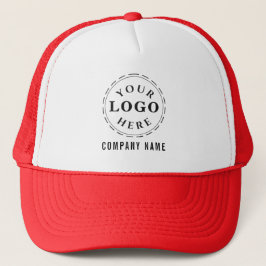 Boné Promova sua Marca com branco e vermelho personaliz