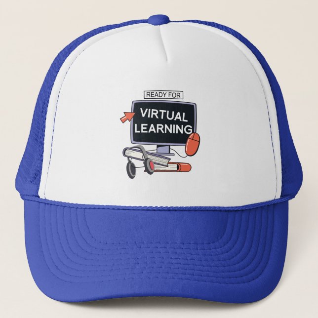 Boné Pronto para a aprendizagem virtual (Frente)