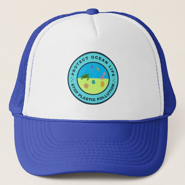 Boné Proteger a vida oceânica (Frente)
