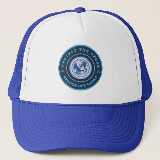 Boné Proteja o Ozônio reduza gases CFC (Frente)