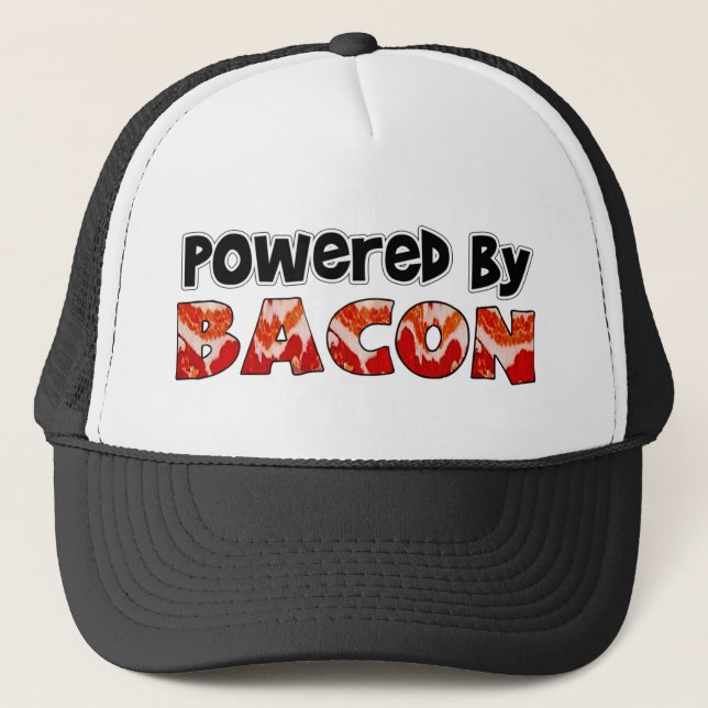 Boné Psto pelo humor do bacon (Frente)