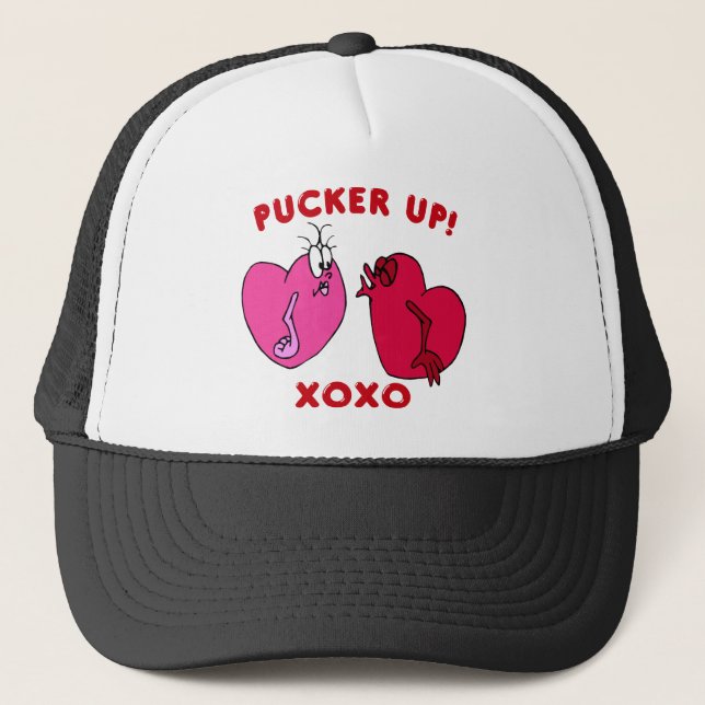 Boné Pucker Up Namorados Hearts Hat (Frente)