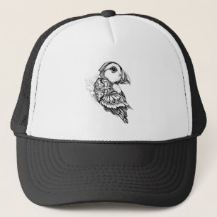 Boné Puffin Wild Animal Nature Ilustração Tatuagem de A