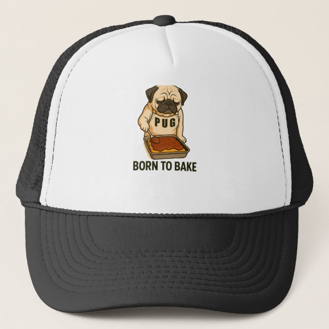Boné Pug Nato para Assar Amante de Cães Engraçados (Frente)