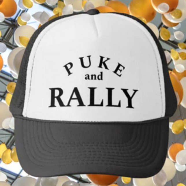 Boné Puke and Rally Trucker – Declaração Divertida (Criador carregado)