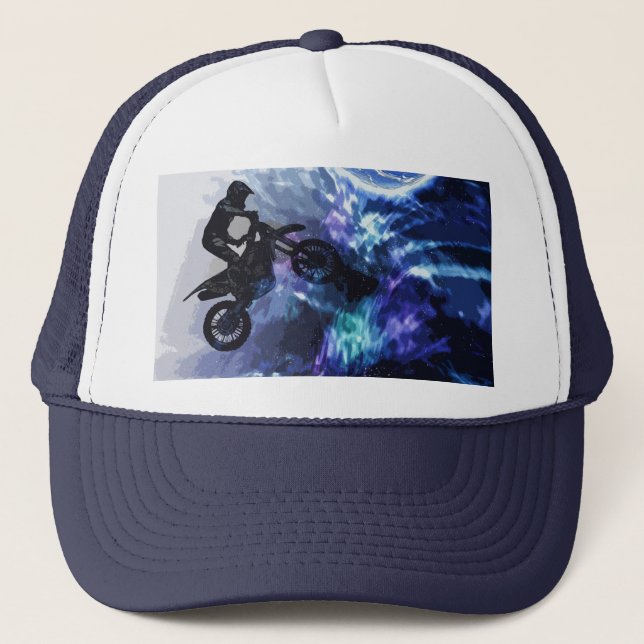 Boné Pulando pelo Espaço - Cavaleiro Motocross (Frente)