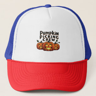 Boné Pumpkin Pegando Tripulação Fala O Halloween