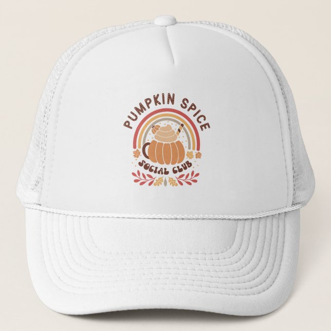 Boné Pumpkin Spice Social Club – Cute Fall PSL  (Frente)