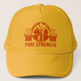 Boné Pure Strength Powerlifting Logo – Gold Edition Gym
