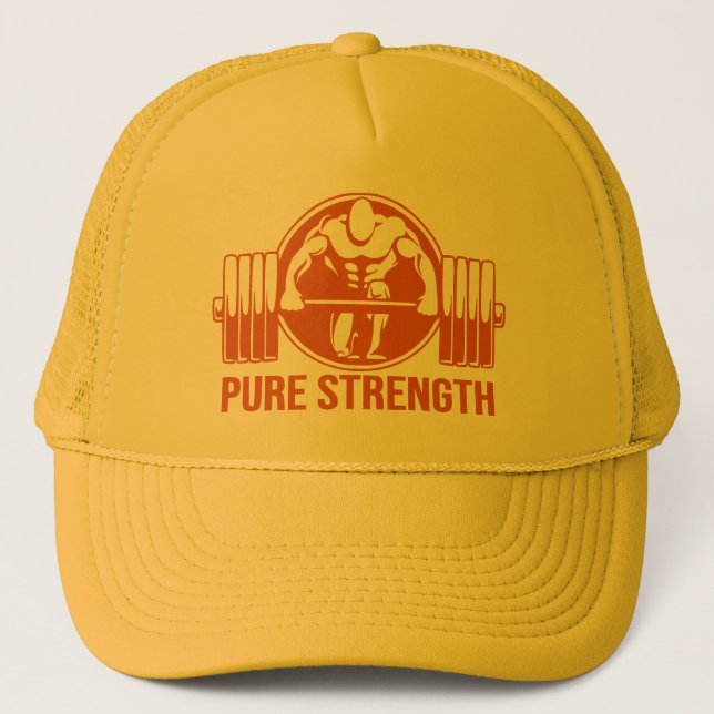 Boné Pure Strength Powerlifting Logo – Gold Edition Gym (Frente)