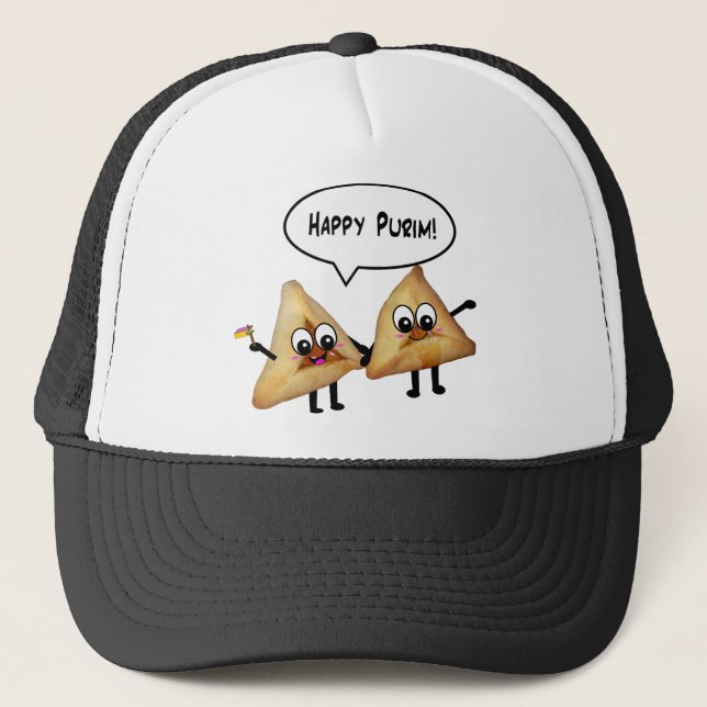 Boné Purim feliz hamantaschen (Frente)