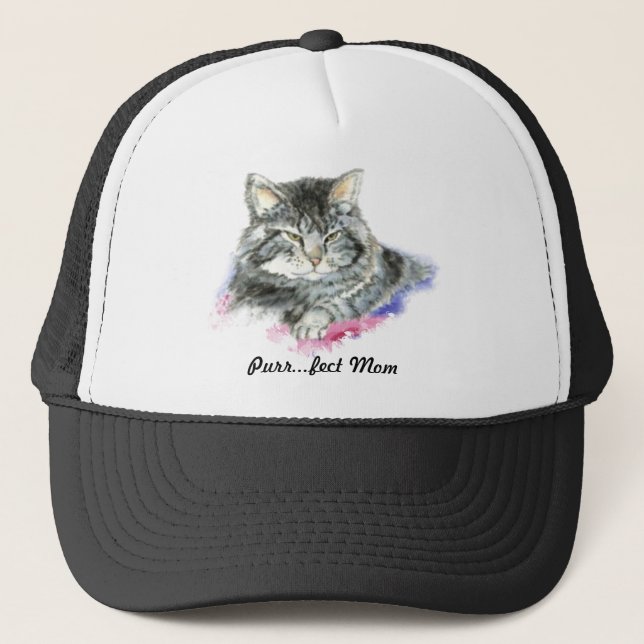 Boné Purr fect Mãe para o Cat Lover (Frente)