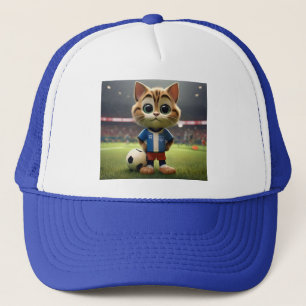 Boné "Purr-fect Striker: O Gato De Futebol 3D"