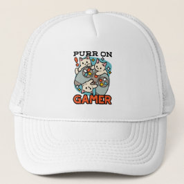 Boné Purr On Gamer - Design de Jogos para Gatos de Gato