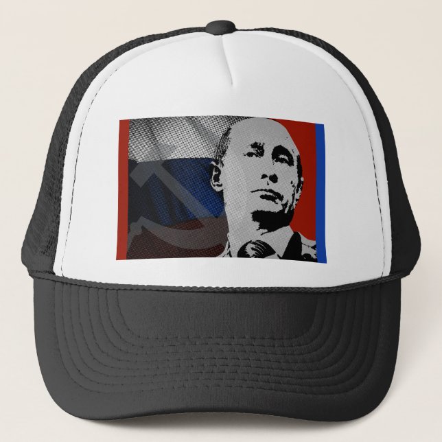 Boné Putin com bandeira russa (Frente)
