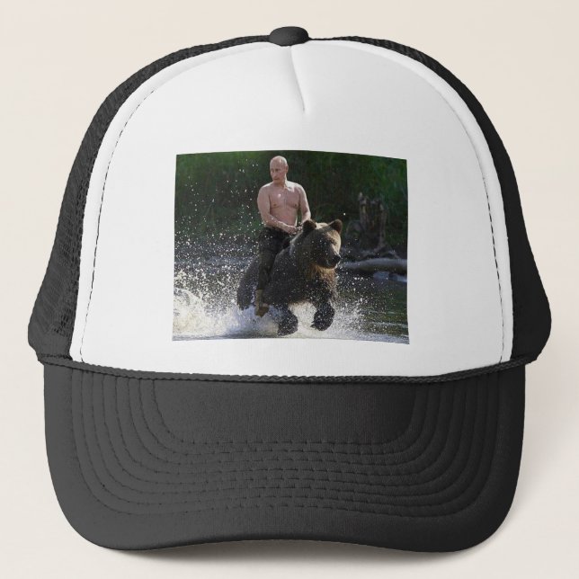 Boné Putin monta um urso! (Frente)
