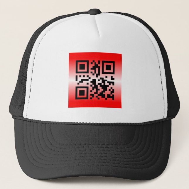 Boné QR Code® dizendo: PENSANDO EM VOCÊ (Frente)