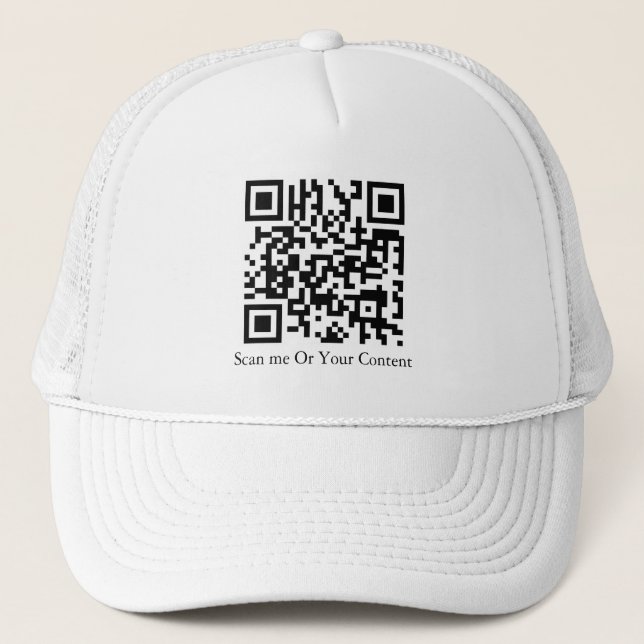 Boné QR Personalizado – Adicione seu QR e Conteúdo (Frente)